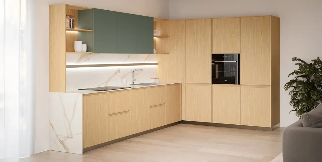 Veneta Cucine Sakura, stile Japandi, pedrazzini arreda, cucine veneta cucine
